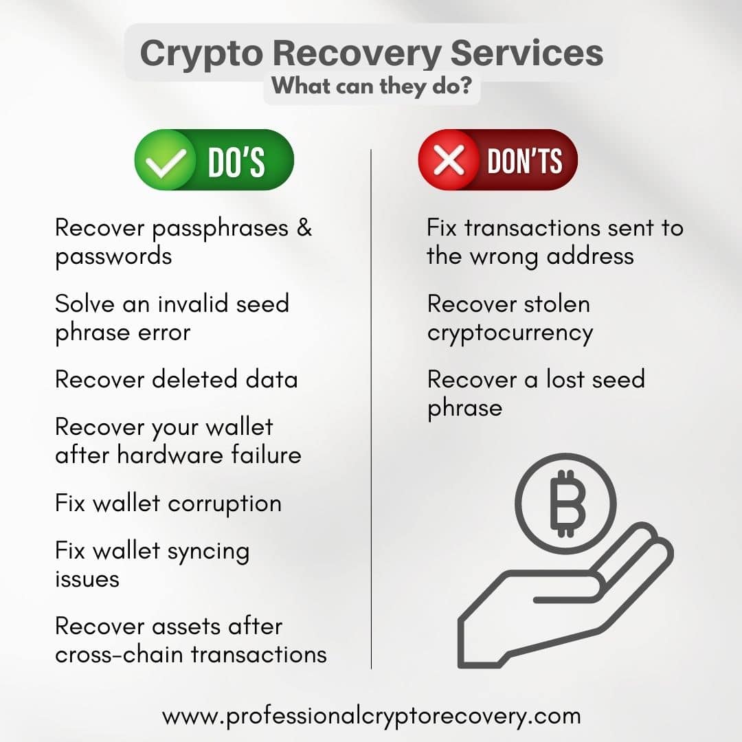 What can crypto wallet recovery services do