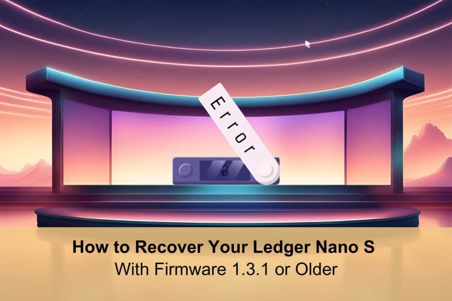Recover Your Ledger Live Nano S with firmware 1.3.1